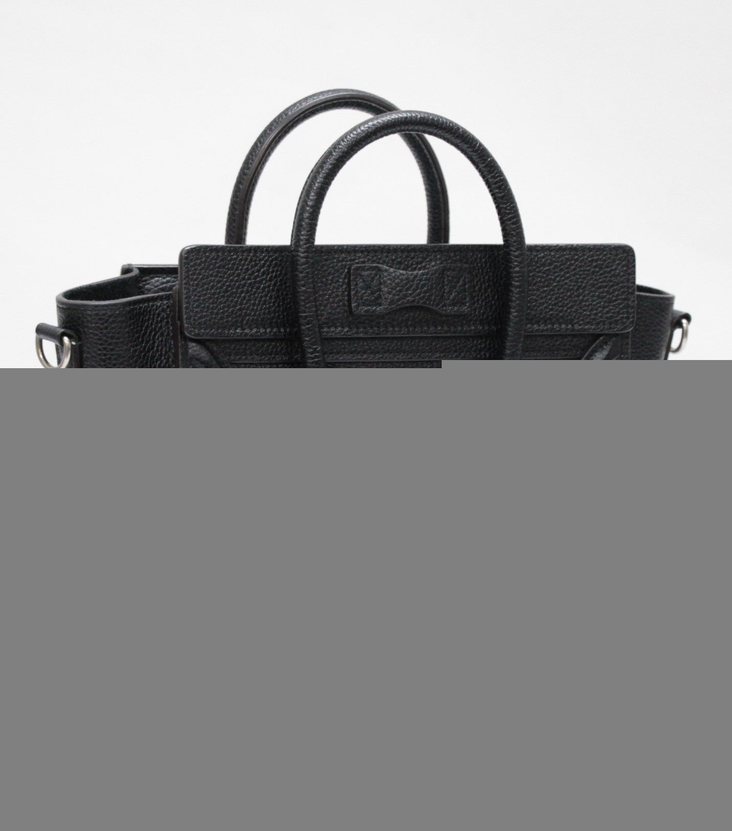 CELINE Luggage Nano Shopper 2-Way Bag Black Size ONE SIZE
