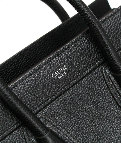 CELINE Luggage Nano Shopper 2-Way Bag Black Size ONE SIZE