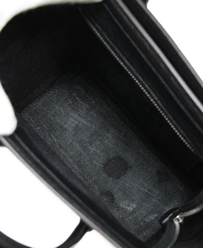 CELINE Luggage Nano Shopper 2-Way Bag Black Size ONE SIZE