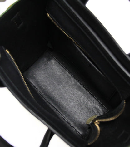 CELINE Luggage Nano Shopper Python Bag Green Size ONE SIZE