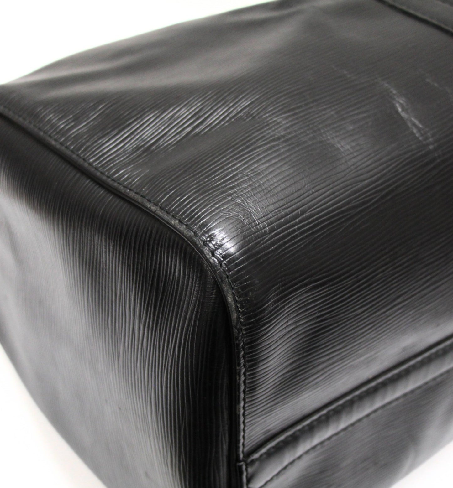 LOUIS VUITTON Keepall 45 Epi Leather Bag Black Size ONE SIZE