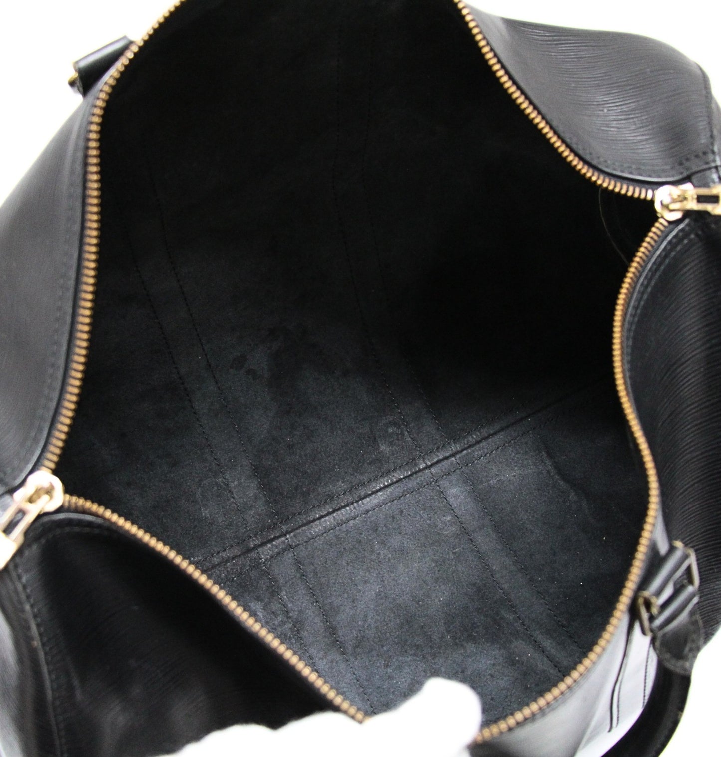 LOUIS VUITTON Keepall 45 Epi Leather Bag Black Size ONE SIZE
