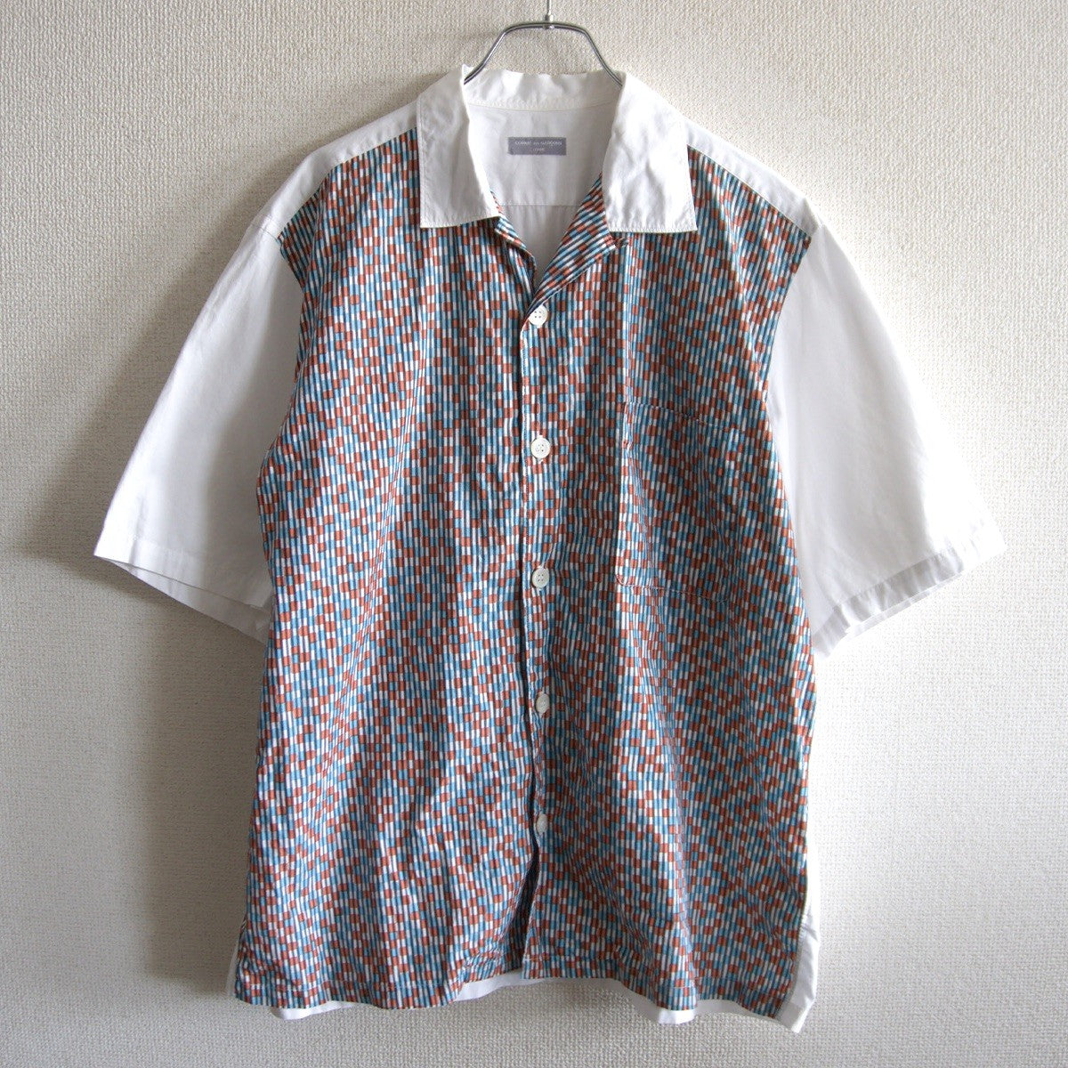 Comme des Garcons 00 00s Short-Sleeve Plaid Shirt Size XL