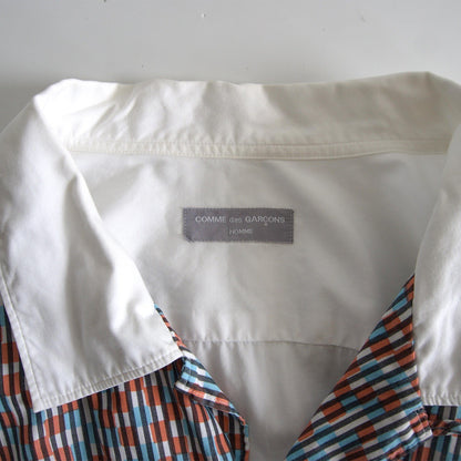 Comme des Garcons 00 00s Short-Sleeve Plaid Shirt Size XL