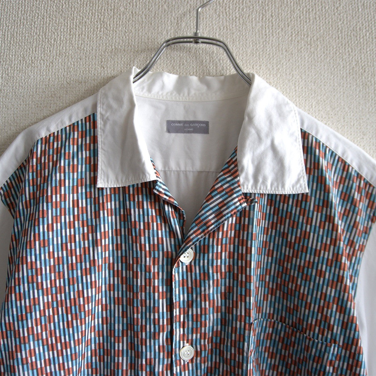 Comme des Garcons 00 00s Short-Sleeve Plaid Shirt Size XL