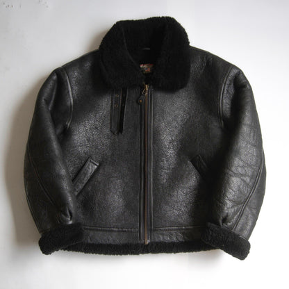 WIND ARMOR B-3 Shearling Bomber Jacket Size 3L