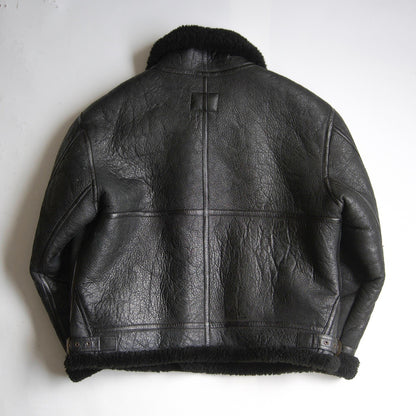 WIND ARMOR B-3 Shearling Bomber Jacket Size 3L