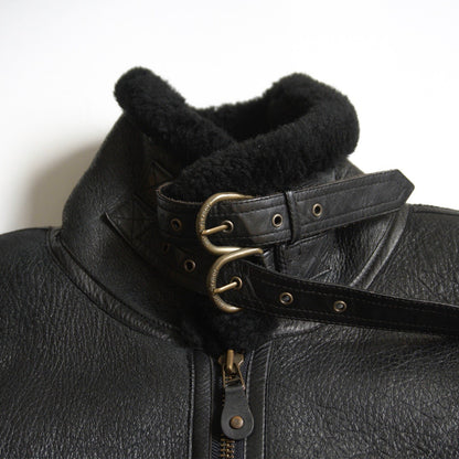 WIND ARMOR B-3 Shearling Bomber Jacket Size 3L