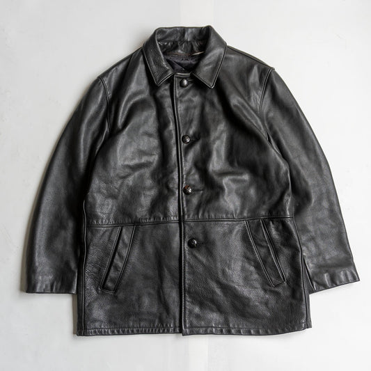 SCHOTT 573 Thick Leather Car Coat Removable Liner Size XS