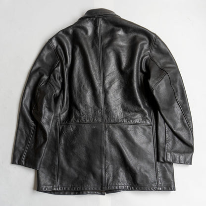 SCHOTT 573 Thick Leather Car Coat Removable Liner Size XS