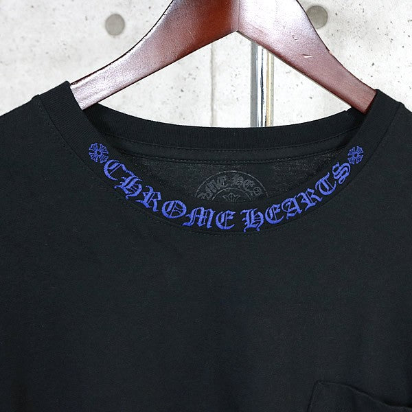 CHROME HEARTS Old English Neck Logo Long T-Shirt B/B Size XL