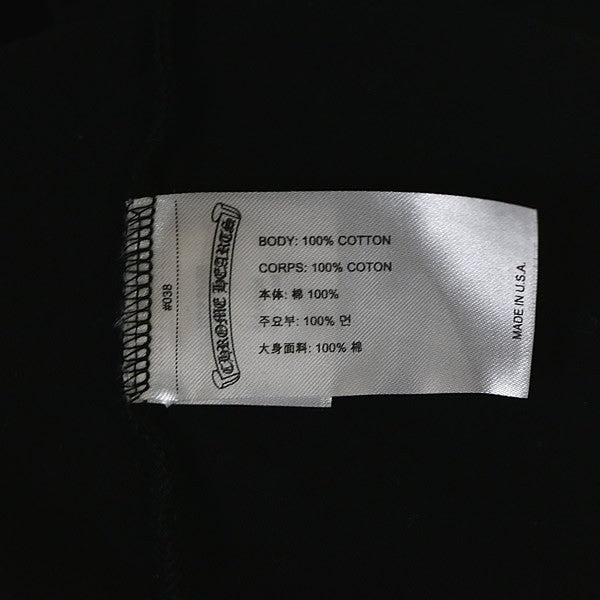 CHROME HEARTS Old English Neck Logo Long T-Shirt B/B Size XL