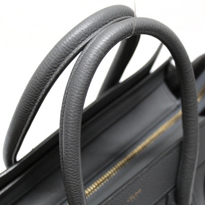 CELINE Luggage Micro Shopper Leather Bag Gray Size ONE SIZE