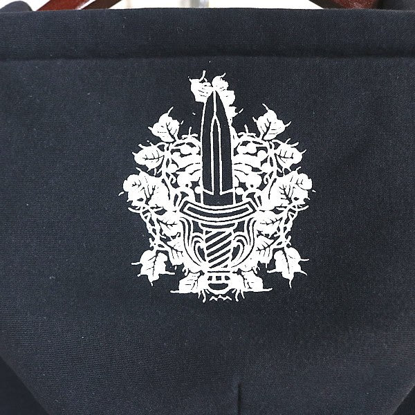 CHROME HEARTS Floral Cross Horseshoe Zip Hoodie Black Size M