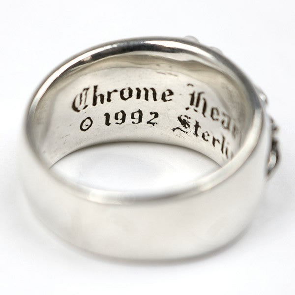 CHROME HEARTS Floral Cross Silver Ring Size ONE SIZE