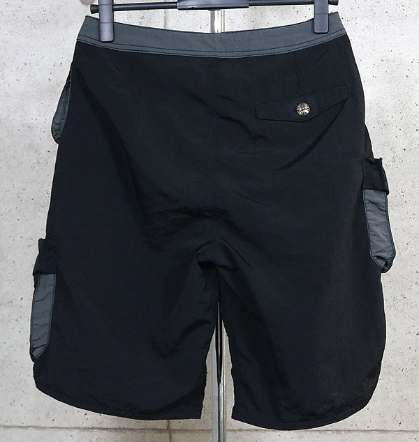 CHROME HEARTS Cross Button Dagger Zip Shorts Black Size 28