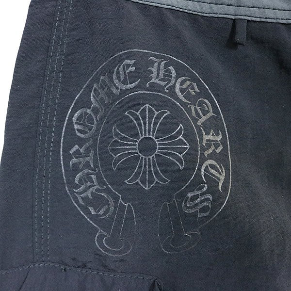 CHROME HEARTS Cross Button Dagger Zip Shorts Black Size 28