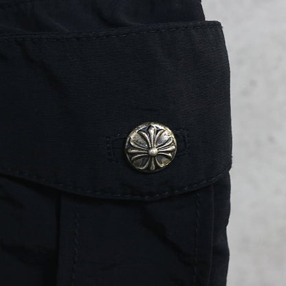 CHROME HEARTS Cross Button Dagger Zip Shorts Black Size 28