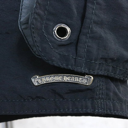 CHROME HEARTS Cross Button Dagger Zip Shorts Black Size 28