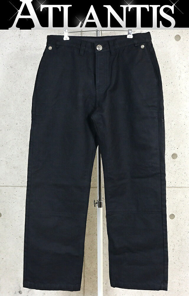 CHROME HEARTS Cross Patch Carpenter Pants Black Size 32
