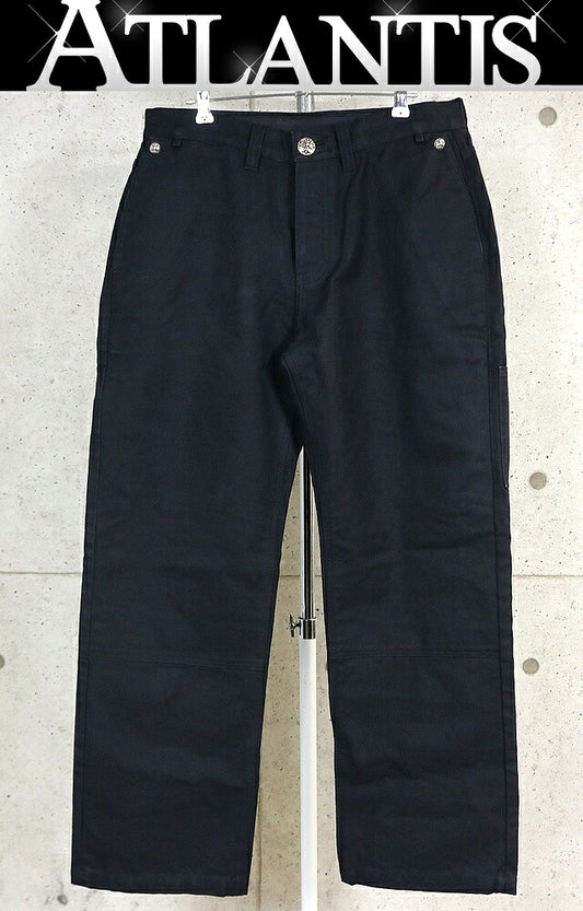 CHROME HEARTS Cross Patch Carpenter Pants Black Size 32