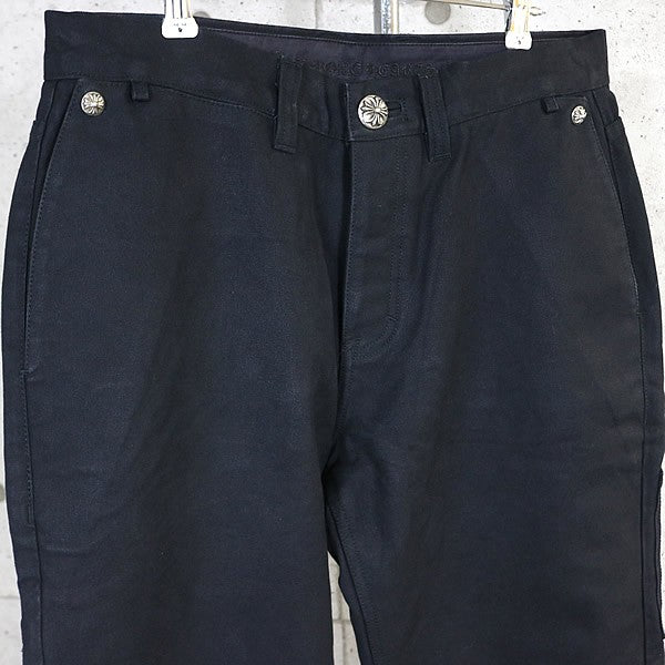 CHROME HEARTS Cross Patch Carpenter Pants Black Size 32