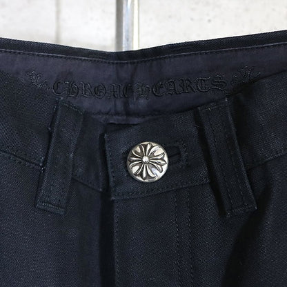CHROME HEARTS Cross Patch Carpenter Pants Black Size 32