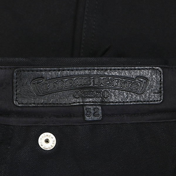 CHROME HEARTS Cross Patch Carpenter Pants Black Size 32