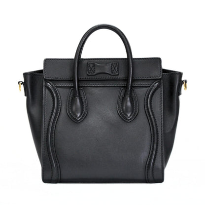 CELINE Luggage Nano Shopper 2-Way Bag Black Size ONE SIZE