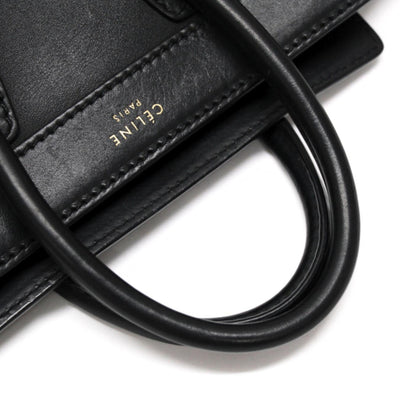 CELINE Luggage Nano Shopper 2-Way Bag Black Size ONE SIZE