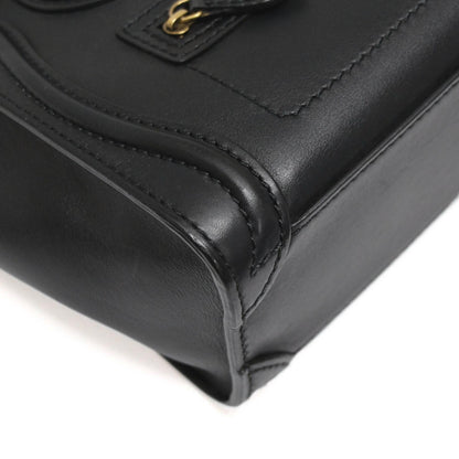 CELINE Luggage Nano Shopper 2-Way Bag Black Size ONE SIZE
