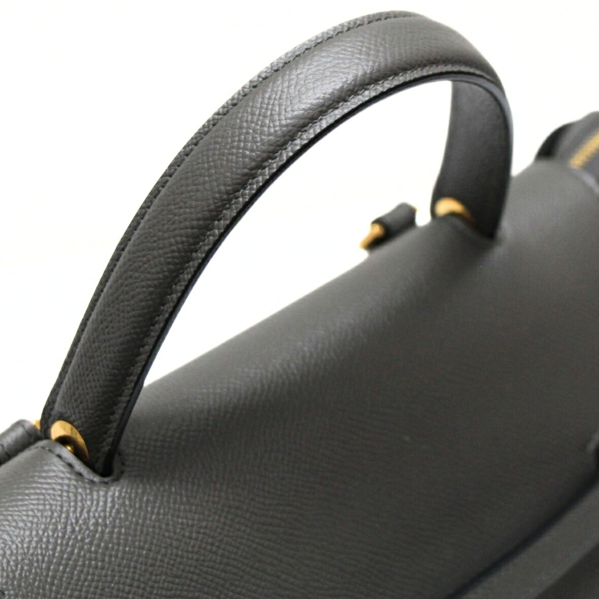 CELINE Micro Belt Bag 2-Way Leather Bag Gray Size ONE SIZE