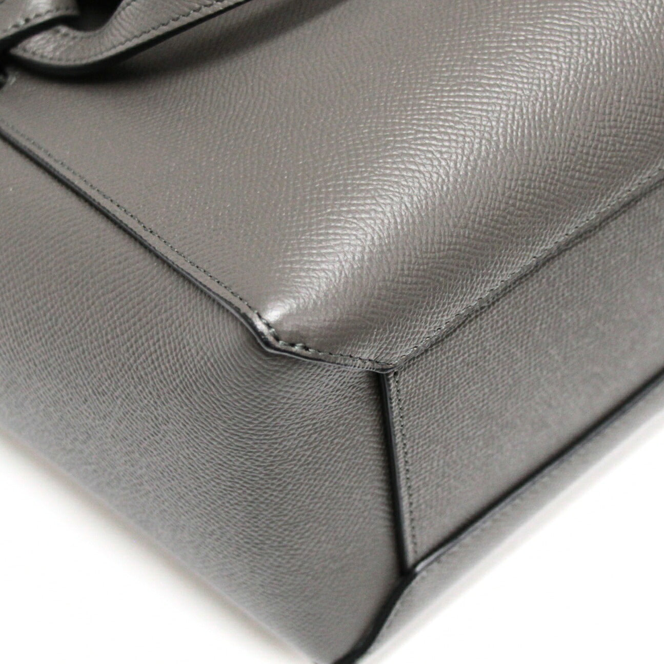 CELINE Micro Belt Bag 2-Way Leather Bag Gray Size ONE SIZE