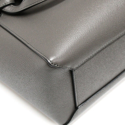 CELINE Micro Belt Bag 2-Way Leather Bag Gray Size ONE SIZE