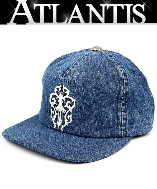 CHROME HEARTS Blue Vine Dagger Denim Cap