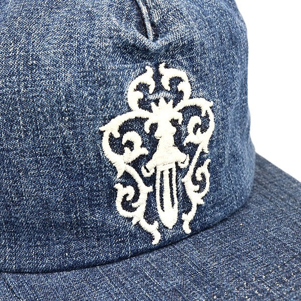 CHROME HEARTS Blue Vine Dagger Denim Cap