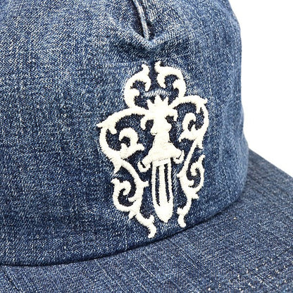 CHROME HEARTS Blue Vine Dagger Denim Cap