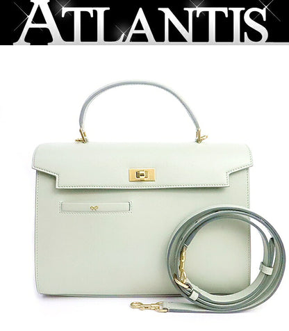 ANYA HINDMARCH Mortimer Calf Bag Peppermint Size ONE SIZE