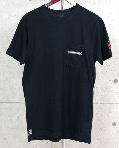 CHROME HEARTS Scroll Label USA T-Shirt Black Size L Size
