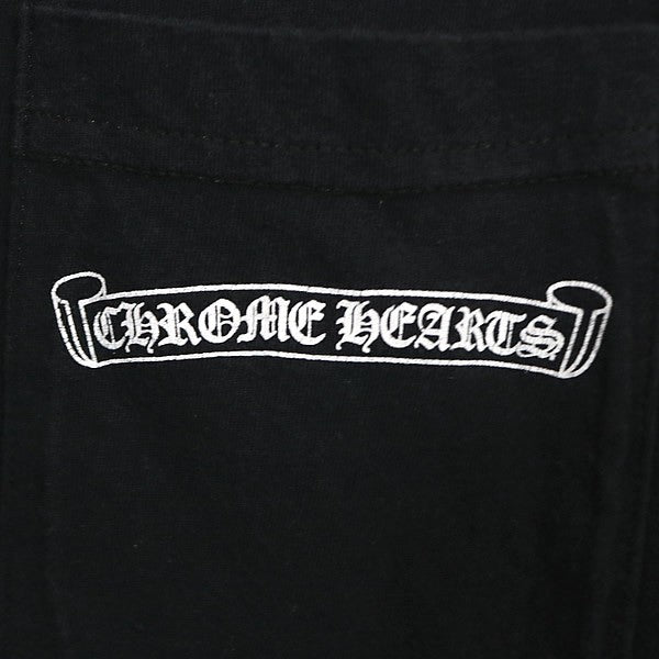 CHROME HEARTS Scroll Label USA T-Shirt Black Size L Size