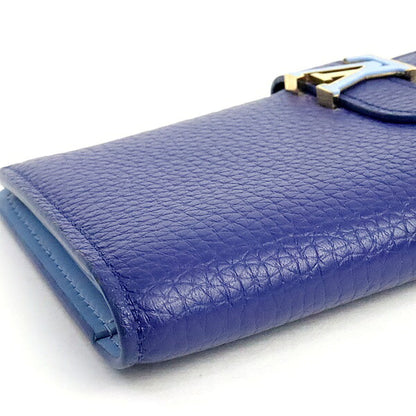 Louis Vuitton Capucines Taurillon Wallet Blue Size ONE SIZE
