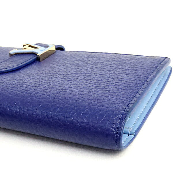 Louis Vuitton Capucines Taurillon Wallet Blue Size ONE SIZE