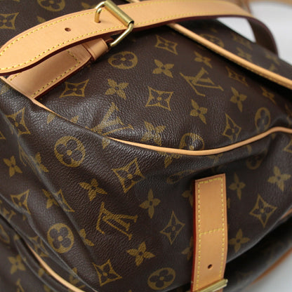 LOUIS VUITTON Monogram Saumur 43 Shoulder Bag Brown Sandals