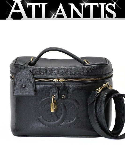 CHANEL Coco Mark Caviar Skin Shoulder Bag Size ONE SIZE