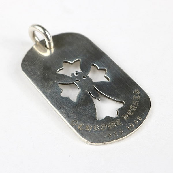 CHROME HEARTS Silver Cutout Cross Tag Pendant Size ONE SIZE