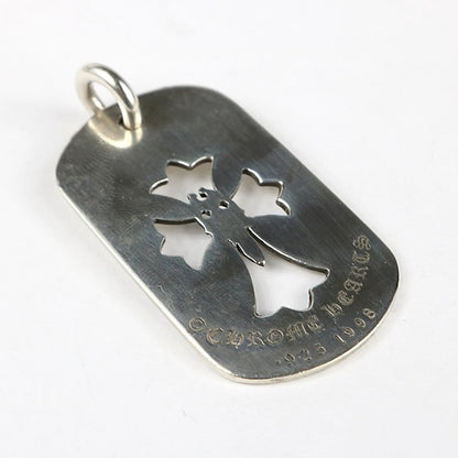 CHROME HEARTS Silver Cutout Cross Tag Pendant Size ONE SIZE