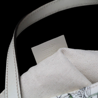 GUCCI Flora Infinity Canvas White Tote Bag Size ONE SIZE
