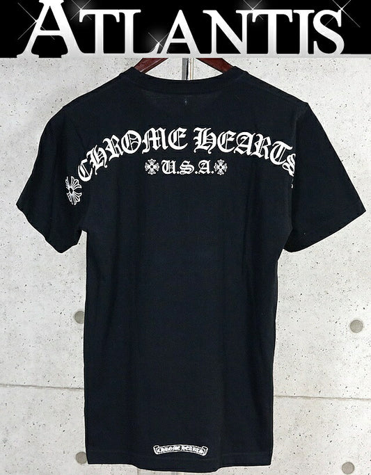 CHROME HEARTS Old English Arch Logo T-Shirt Black Size S