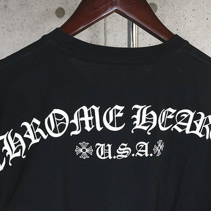 CHROME HEARTS Old English Arch Logo T-Shirt Black Size S