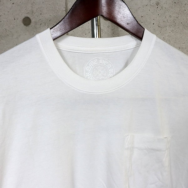 CHROME HEARTS Logo Print Pocket T-Shirt White Size M